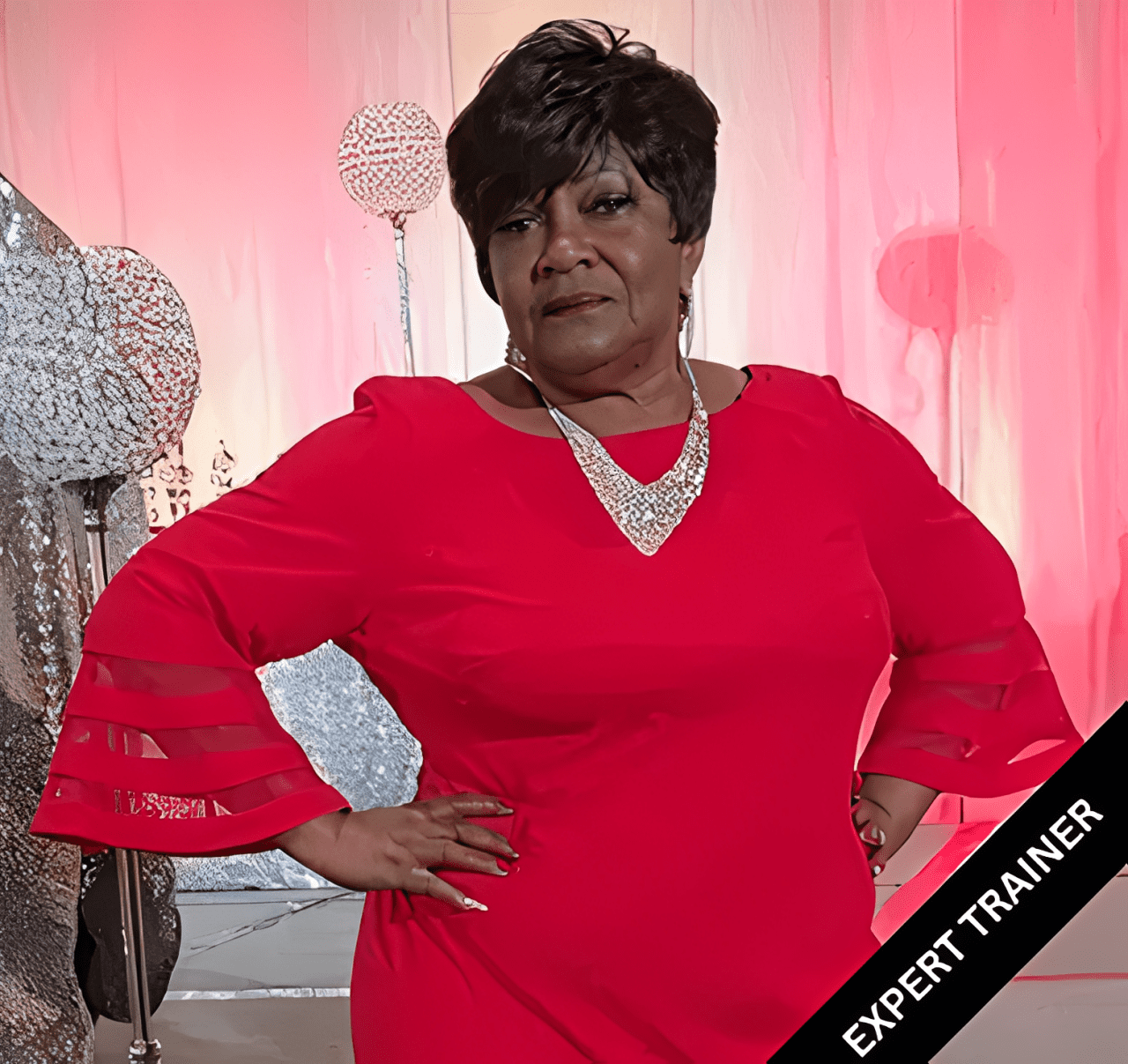 Stylish woman in formal attire