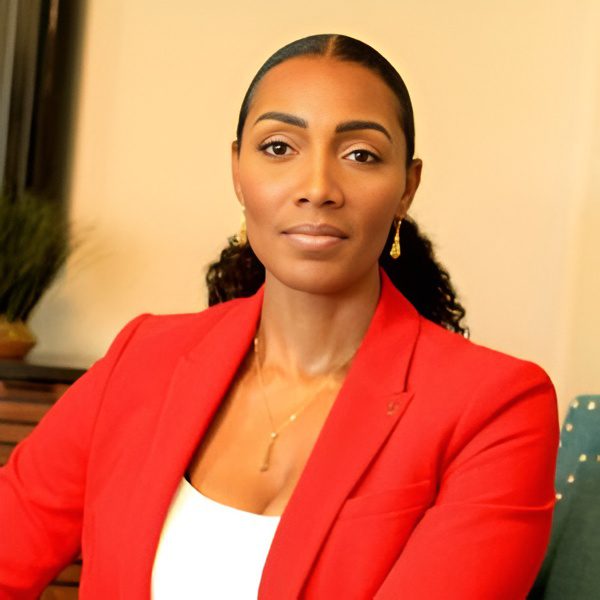 Businesswoman sitting in modern workspace