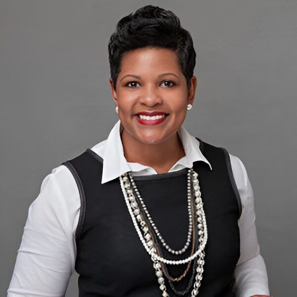 Confident woman with short hairstyle and jewelry