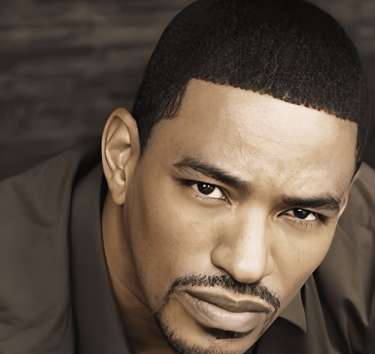 Pensive man looking forward